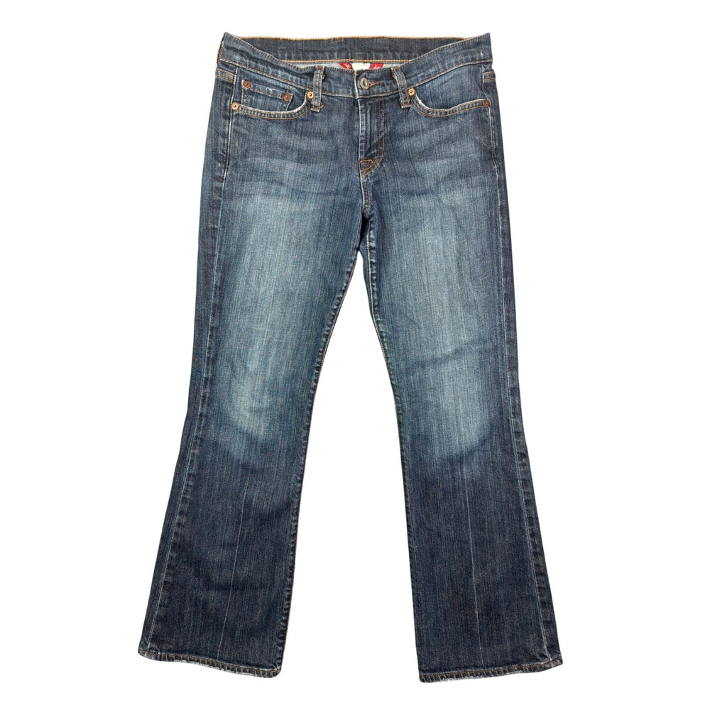 Lucky Brand Jeans Womens 6/28 Henna Sweet N Low Blue Bootcut Embroidered Pocket